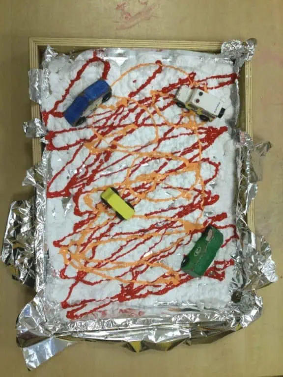 messy play and painting painting activities