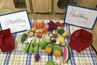 learning about healthy eating