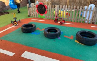 bike area at monkey puzzle colchester