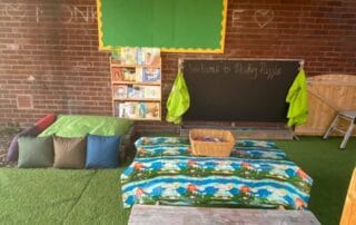 covered space outside monkey puzzle colchester